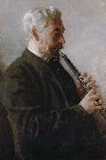 Thomas Eakins The Oboe player France oil painting artist